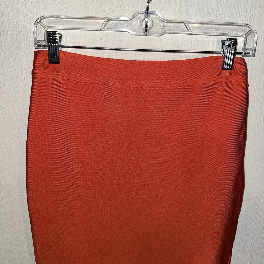 Herve Leger X Forever 21 Flamingo Orange Bandage Skirt Size Small XXL - Picture 2 of 5